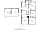 Detailed floor plan showcasing the layout of the house with dimensions for the basement and the second floor at 1467 W 33Rd St, Indianapolis, IN 46208