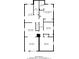 Detailed floor plan showcasing the layout of the second floor with dimensions for the kitchen, living room and bedrooms at 1467 W 33Rd St, Indianapolis, IN 46208