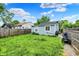 Lush backyard with verdant lawn and privacy fence is perfect for outdoor enjoyment and gardening enthusiasts at 1641 Iowa St, Indianapolis, IN 46203