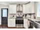 Updated kitchen with granite countertops, stainless steel appliances, and white cabinetry at 1641 Iowa St, Indianapolis, IN 46203