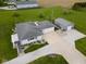 Aerial view of a home with a large yard and detached garage at 1970 E 1100 N, Alexandria, IN 46001