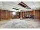 Unfinished basement with exposed framing, concrete floors, and a small window at 2842 Sangster Ave, Indianapolis, IN 46218