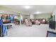 Spacious finished basement with seating area and recreation space at 3444 Briar Pl, Carmel, IN 46033
