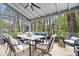 Inviting screened-in porch with comfortable seating and outdoor views at 3444 Briar Pl, Carmel, IN 46033