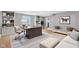 Finished basement offers built-in bookshelves, desk space and a comfortable seating area at 3652 Newberry Rd, Plainfield, IN 46168