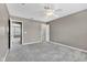 Bedroom featuring carpet floors, neutral walls, and a ceiling fan at 3652 Newberry Rd, Plainfield, IN 46168