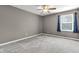Spacious bedroom featuring carpet floors, neutral walls, and a ceiling fan at 3652 Newberry Rd, Plainfield, IN 46168