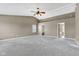 Expansive bedroom with high ceilings, ceiling fan, and multiple windows offering lots of natural light at 3652 Newberry Rd, Plainfield, IN 46168