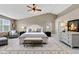 Inviting main bedroom offers a vaulted ceiling, bright windows, and neutral colors at 3652 Newberry Rd, Plainfield, IN 46168