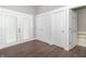Bright entryway with double doors and a closet, providing easy access and storage at 400 N Sycamore St, Martinsville, IN 46151