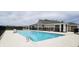 Relaxing community pool and nearby gazebo with a view of the clubhouse at 4734 Cleome Dr, Plainfield, IN 46168