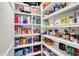 Well-stocked pantry with organized shelving and a variety of food items at 48 E Wisteria Way, Westfield, IN 46074