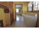 Laundry room with a washer and dryer, open cabinets and storage space at 489 Highland St, Morgantown, IN 46160