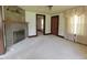 Spacious living room featuring a fireplace, creating a warm and inviting atmosphere at 489 Highland St, Morgantown, IN 46160