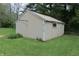 Exterior view of the backyard shed at 489 Highland St, Morgantown, IN 46160