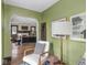Spacious living room with a fireplace, comfortable seating, and stylish decor at 5181 E Pleasant Run Pkwy S Dr, Indianapolis, IN 46219