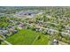 Residential neighborhood aerial view of a tidy city with mature trees and green spaces at 57 Hadley St, Mooresville, IN 46158