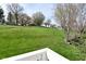 Lush backyard showcasing mature trees and manicured lawn creating a serene and private oasis at 728 Christin Ct, Plainfield, IN 46168