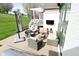 Back patio featuring outdoor furniture at 728 Christin Ct, Plainfield, IN 46168