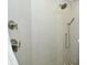 Modern shower featuring stylish fixtures and tile work at 728 Christin Ct, Plainfield, IN 46168