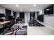 Spacious basement designed as a music studio and office with soundproofing and stylish decor at 845 W 77Th St S Dr, Indianapolis, IN 46260