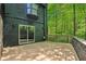 Private deck offering a tranquil outdoor space with wooded views and updated railing at 10455 Courageous Dr, Indianapolis, IN 46236
