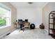 Bright office space with a live edge desk, modern chair, and a relaxing atmosphere at 11141 Saybrook Ct, Fishers, IN 46037