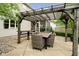 Outdoor patio featuring dining table, chairs, and pergola for outdoor gatherings at 11141 Saybrook Ct, Fishers, IN 46037