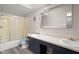 Functional bathroom with a shower and vanity, providing essential amenities at 1151 Canterbury Ct # D, Indianapolis, IN 46260