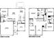 Layout featuring the first and second floor of a home, showcasing the kitchen, great room, and bedrooms at 1216 Mcbride St, Greenfield, IN 46140