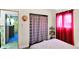 Bedroom with doorway, privacy curtain and closet at 126 Brunswick Dr, Greenwood, IN 46143