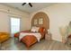 Spacious main bedroom with a ceiling fan, lots of natural light, and a decorative, painted headboard at 177 Tracy Ridge Blvd, Whiteland, IN 46184