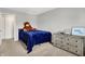 Comfortable bedroom with soft carpet, bed, and natural light at 2972 W Patchwork Dr, Monrovia, IN 46157