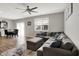 Comfortable living room with a ceiling fan and large sectional sofa at 2972 W Patchwork Dr, Monrovia, IN 46157
