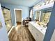 Bathroom with double vanity, walk-in shower and view of walk-in closet at 4223 Kestrel Ct, Indianapolis, IN 46254