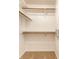 Walk-in closet with ample shelving and storage space ready to be organized at 4303 Cowslip Ct, Indianapolis, IN 46203