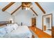 Bright main bedroom with en-suite bathroom and beautiful hardwood floors at 4401 W Hunters Ridge W Ln, Greenwood, IN 46143