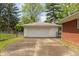 Spacious two-car garage with white door and siding, providing ample parking and storage space at 4468 N Elizabeth St, Indianapolis, IN 46226