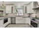 Updated kitchen featuring stainless steel appliances and white cabinetry at 5255 Apache Moon, Carmel, IN 46033