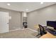 Office space featuring a built in shelf and a large monitor and keyboard with room to work at 5255 Apache Moon, Carmel, IN 46033