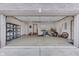 Spacious garage with ample storage space and room for multiple vehicles at 5499 Steven Dr, Greenwood, IN 46142
