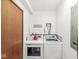 Laundry room with full size washer and dryer at 617 Grovewood Dr, Beech Grove, IN 46107