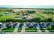 Gorgeous aerial view of a neighborhood with manicured lawns and mature trees in a picturesque setting at 710 Monarch Ln, Lebanon, IN 46052