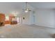 Spacious living room with vaulted ceilings that flows into an open kitchen, great for entertaining at 710 Monarch Ln, Lebanon, IN 46052