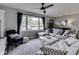 Bright living room featuring a comfortable sofa, large windows, and stylish furnishings at 7216 N Parker Ave, Indianapolis, IN 46240