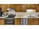 Spacious kitchen with stainless steel appliances, ample cabinet space and practical design at 8120 Glenwillow Ln # 206, Indianapolis, IN 46278