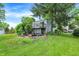 Expansive backyard with patio and deck, great for outdoor entertaining at 831 Wakulla Ct, Indianapolis, IN 46217