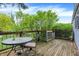 Cozy deck provides a perfect spot for relaxing in the backyard at 831 Wakulla Ct, Indianapolis, IN 46217