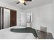 Spacious bedroom with closet and a view leading into the kitchen area at 997 Yandes St, Franklin, IN 46131
