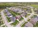 A beautiful aerial view of a neighborhood showcasing the lush green landscaping and various home styles at 1013 Domino Dr, Carmel, IN 46032